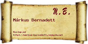Márkus Bernadett névjegykártya