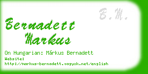 bernadett markus business card